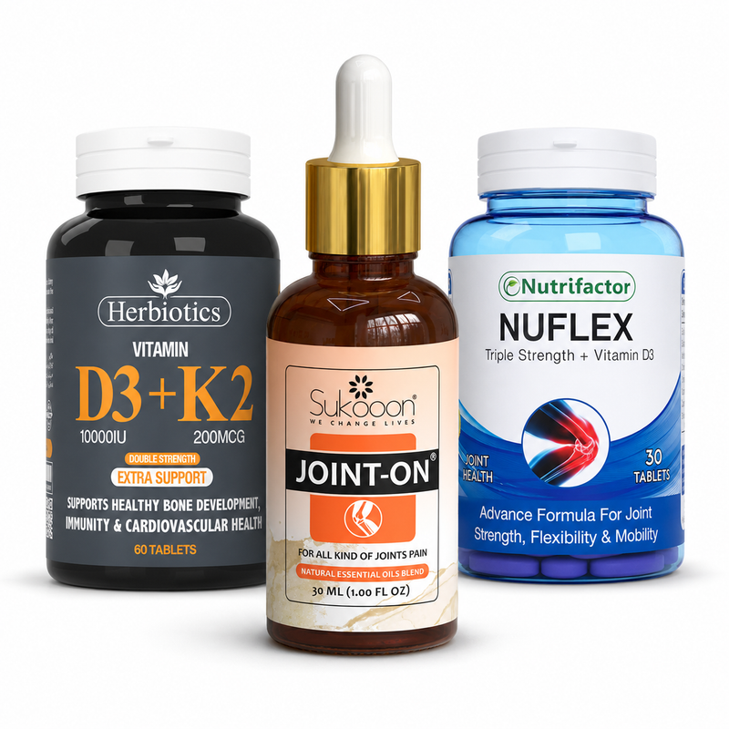 Joint Support Bundle | Nuflex + Vitamin D3 K2 + Joint-On Oil