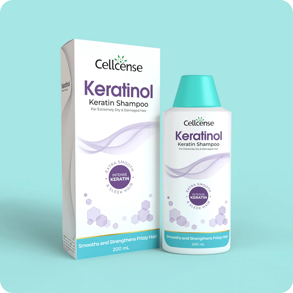 Cellcense Keratinol Keratin Shampoo – Frizz-Free & Silky Hair