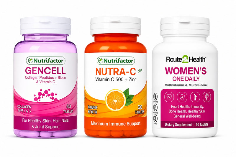 Women's Wellness & Beauty Bundle | Collagen + Women's Multivitamin + Vitamin C & Zinc