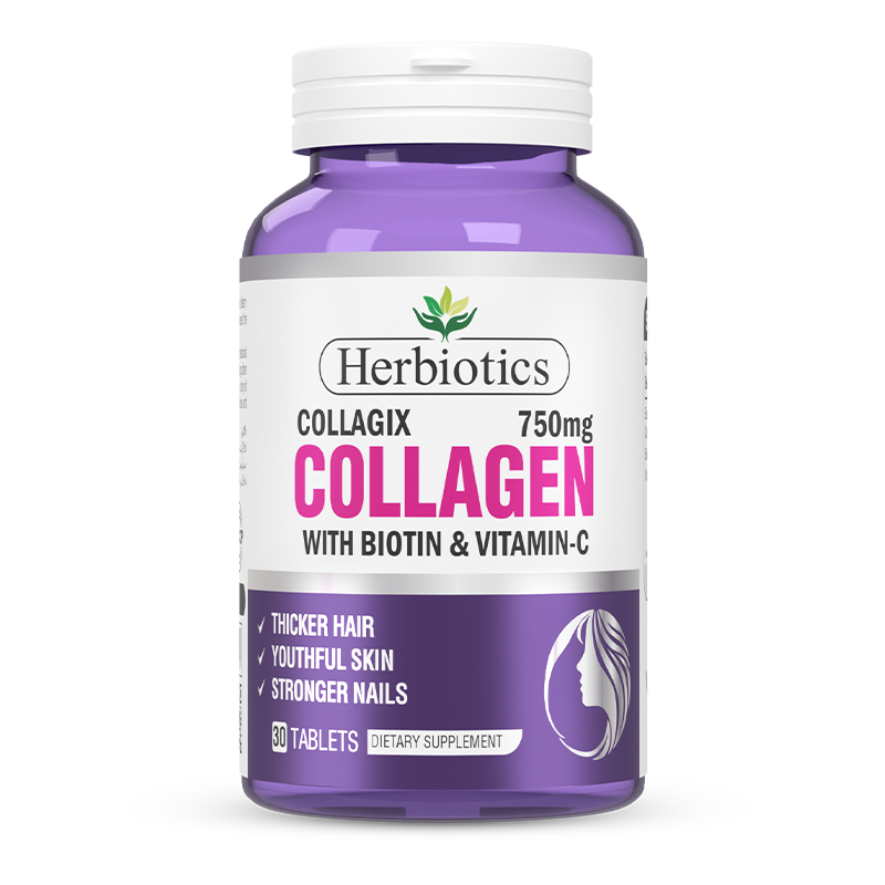 Herbiotics Collagix Nutri Collagen (Collagen + Biotin + Vitamin C) — 30 Capsules