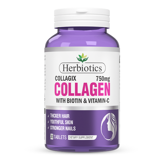 Herbiotics Collagix Nutri Collagen (Collagen + Biotin + Vitamin C) — 30 Capsules
