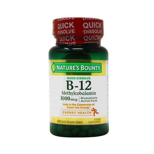 Nature’s Bounty Vitamin B12 Methylcobalamin 1000mcg, 60 Ct