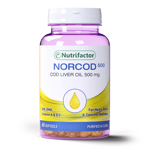 Nutrifactor Norcod 500 | Cod Liver Oil 500mg with Vitamins A & D