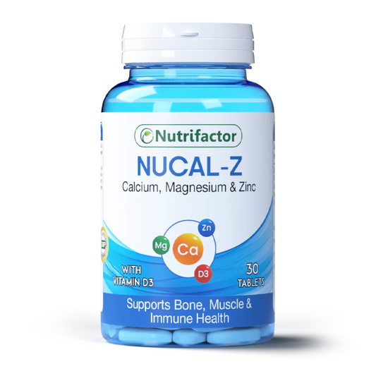 Nutrifactor Nucal-Z Calcium Magnesium Zinc — 30 Tablets | Bone Health