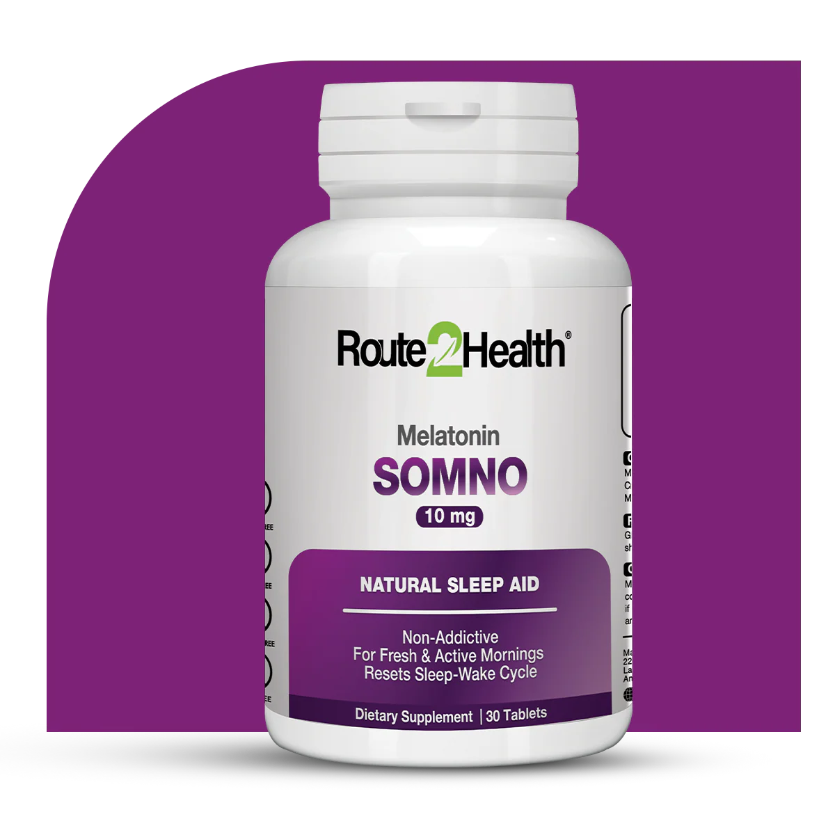 Route2Health Somno Melatonin 10mg — 30 Tablets | Sleep Aid